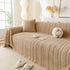 Thick Cozy 3D Cable Sofa Throw Cover, Plush Jacquard Warm Fleece Throw Blanket