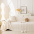 Thick Cozy 3D Cable Sofa Throw Cover, Plush Jacquard Warm Fleece Throw Blanket