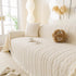 Thick Cozy 3D Cable Sofa Throw Cover, Plush Jacquard Warm Fleece Throw Blanket