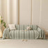 Textured Striped Sofa Throw Cover, Soft Woven Couch Protector with Fringe Edges
