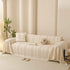 Textured Striped Sofa Throw Cover, Soft Woven Couch Protector with Fringe Edges