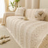 Textured Striped Sofa Throw Cover, Soft Woven Couch Protector with Fringe Edges