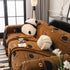 Cute Chenille Couch Cover Throw, Cartoon Soft Washable Sofa Cover for Sectional Sofas