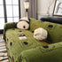 Cute Chenille Couch Cover Throw, Cartoon Soft Washable Sofa Cover for Sectional Sofas