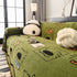 Cute Chenille Couch Cover Throw, Cartoon Soft Washable Sofa Cover for Sectional Sofas