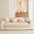 Cozy Plush Sofa Topper with Raised Wave Texture, Non-Slip Furniture Protector Cover