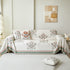 Charming French Country Floral Basket Sofa Throw Cover Rustic Farmhouse-Style Couch Cover Blankets
