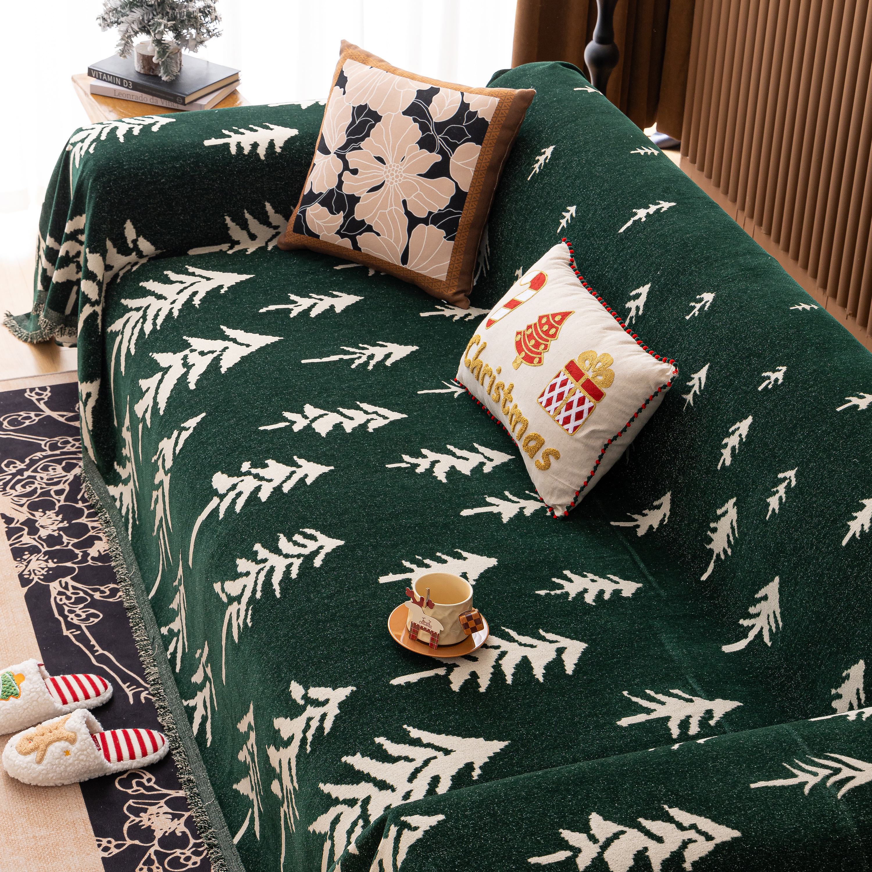 Modern Couch Covers for Couches Large Decorative Throw Blanket with Tassels for Couch
