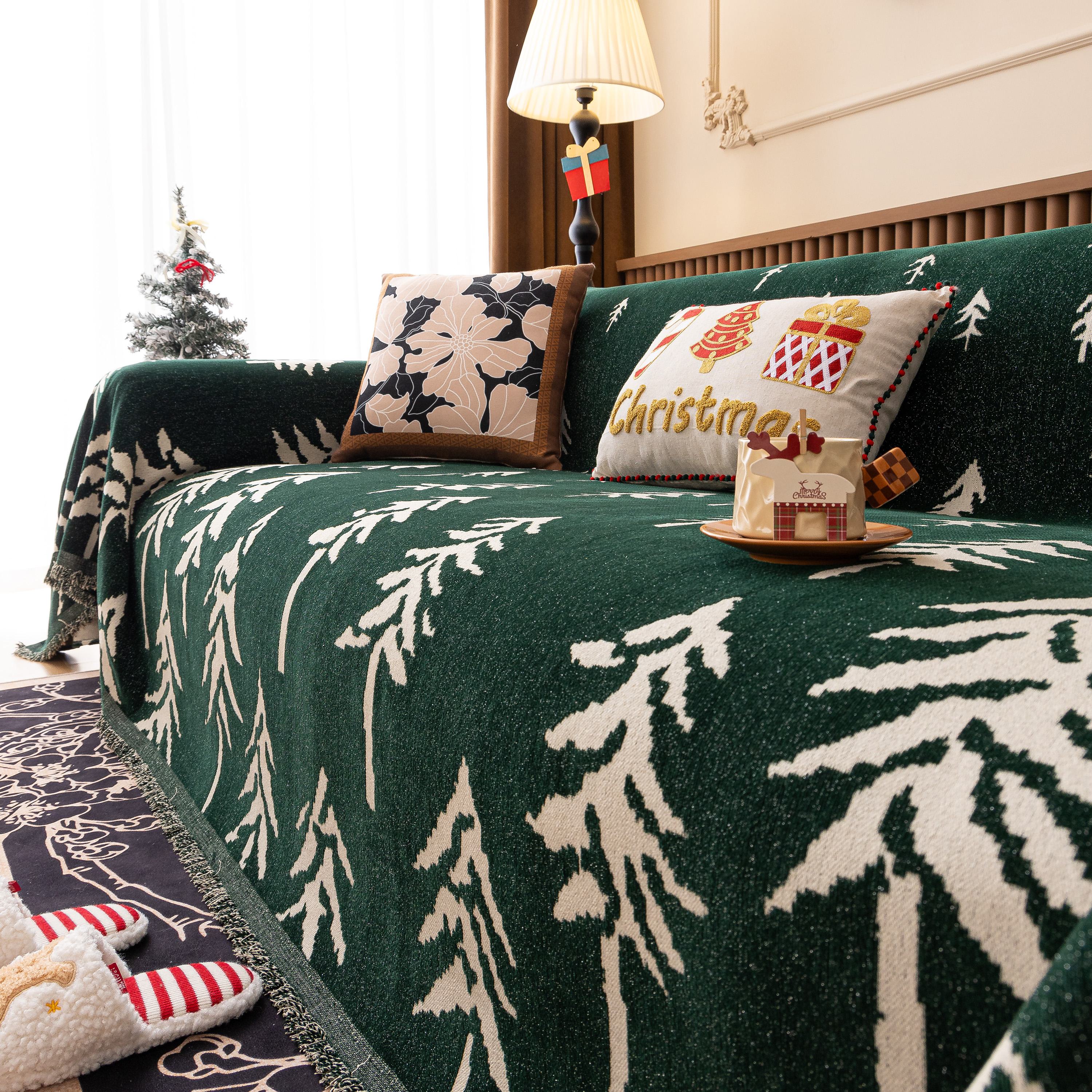 Modern Couch Covers for Couches Large Decorative Throw Blanket with Tassels for Couch