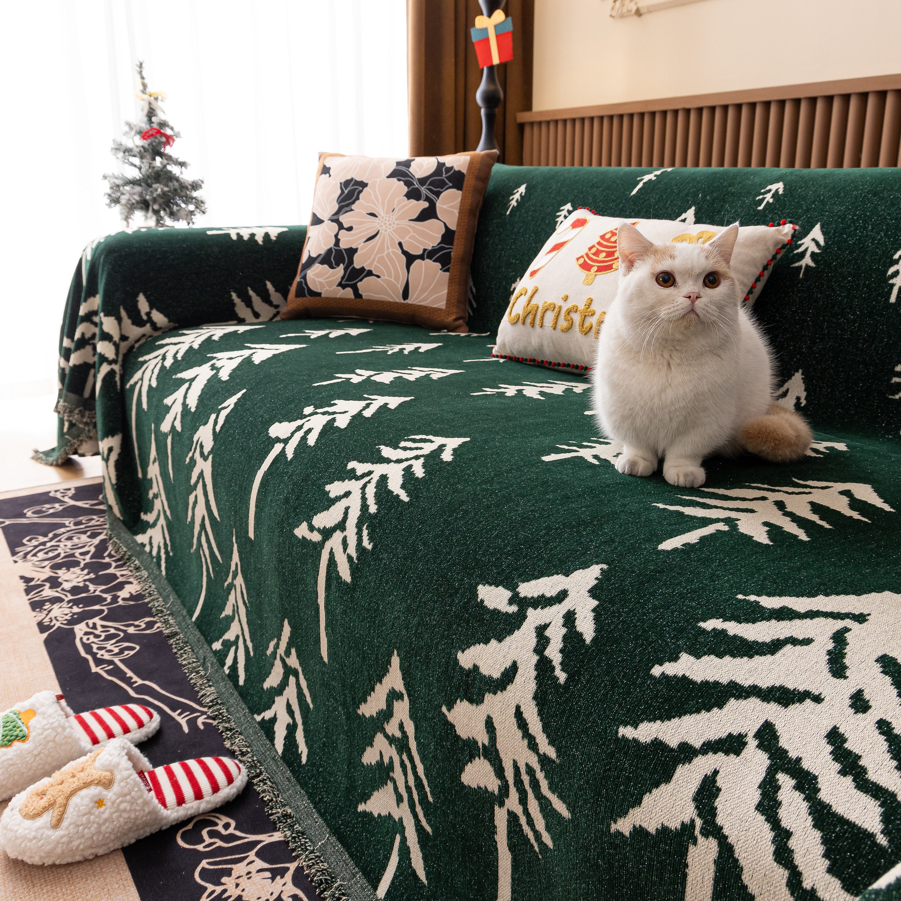 Modern Couch Covers for Couches Large Decorative Throw Blanket with Tassels for Couch