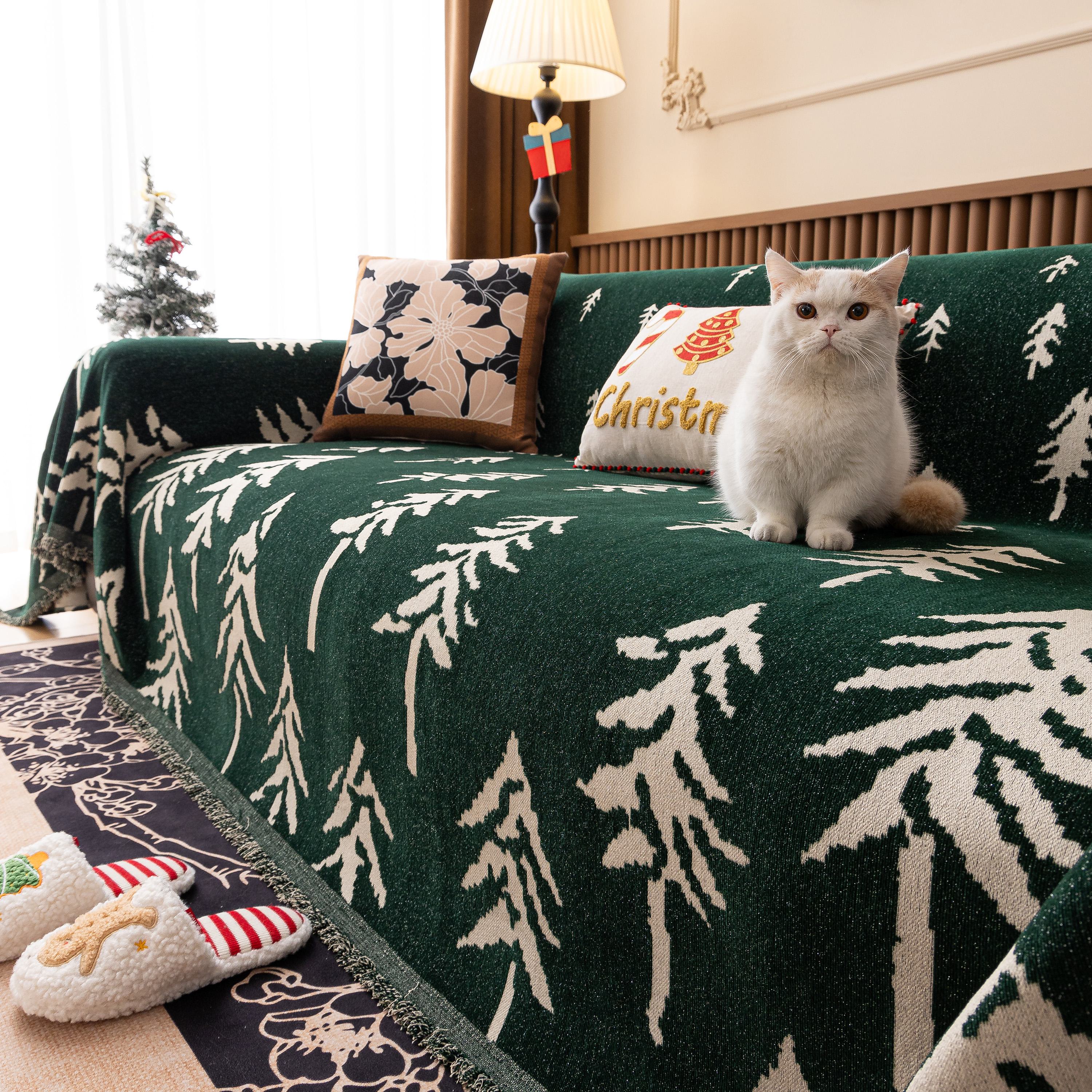 Modern Couch Covers for Couches Large Decorative Throw Blanket with Tassels for Couch