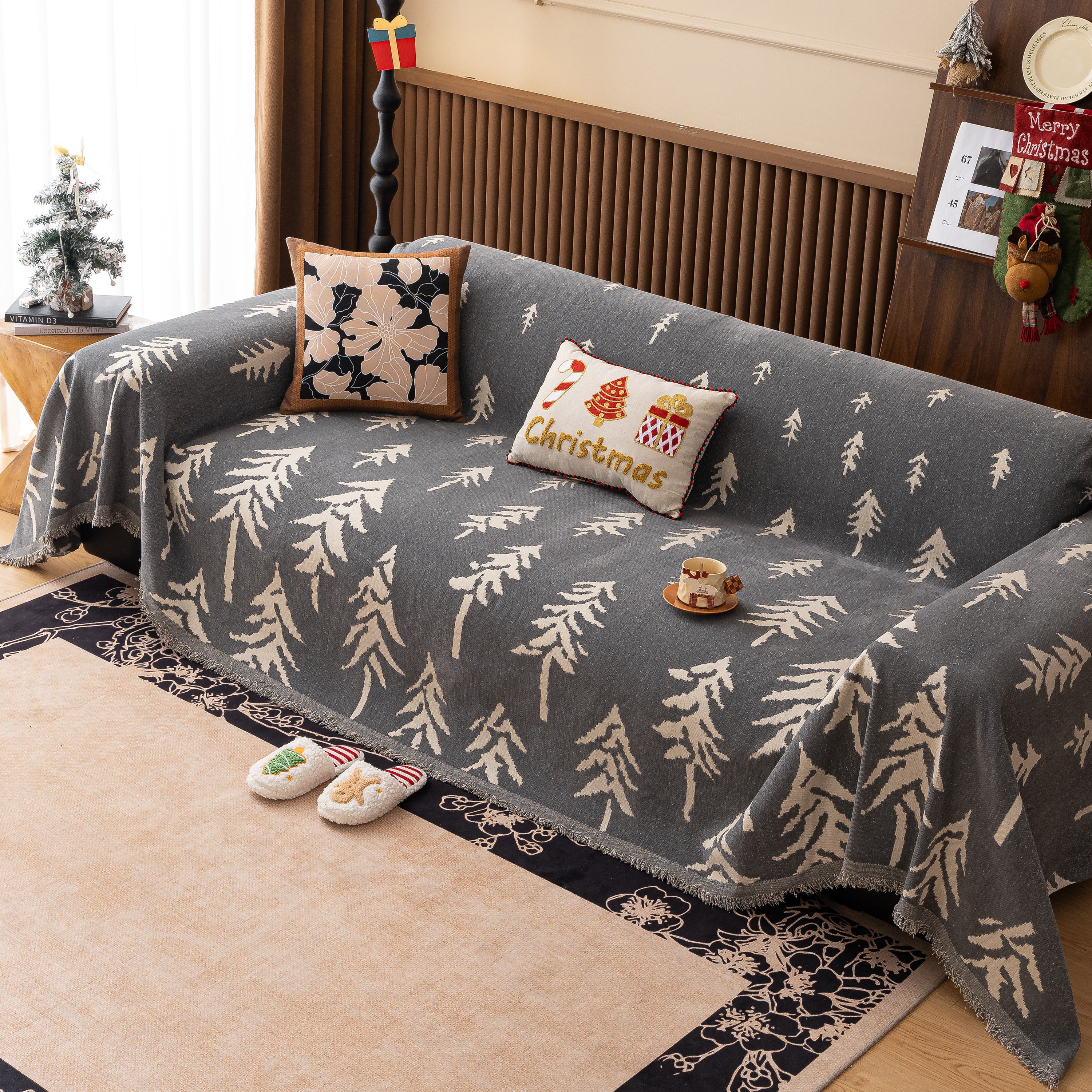 Modern Couch Covers for Couches Large Decorative Throw Blanket with Tassels for Couch