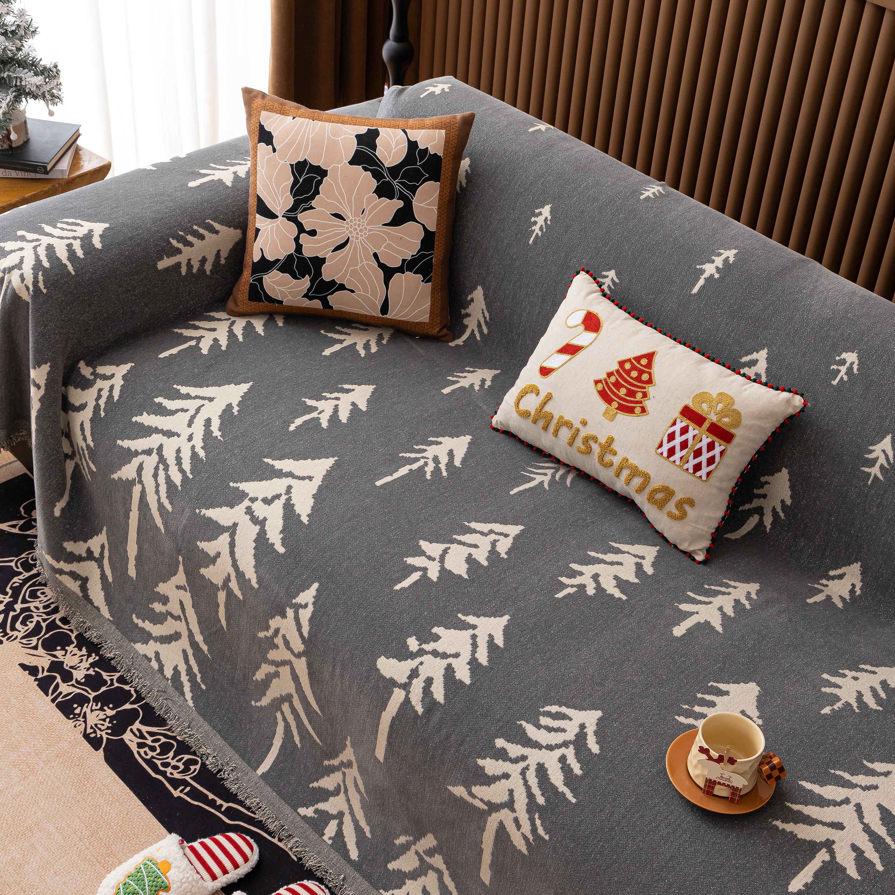 Modern Couch Covers for Couches Large Decorative Throw Blanket with Tassels for Couch