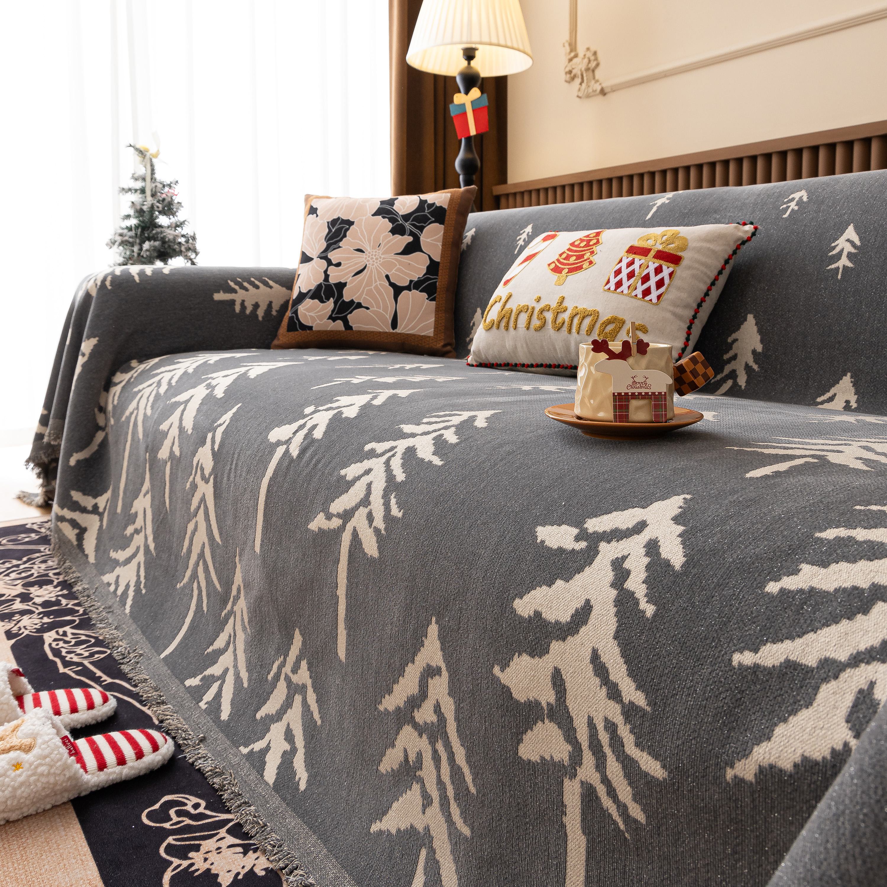 Modern Couch Covers for Couches Large Decorative Throw Blanket with Tassels for Couch