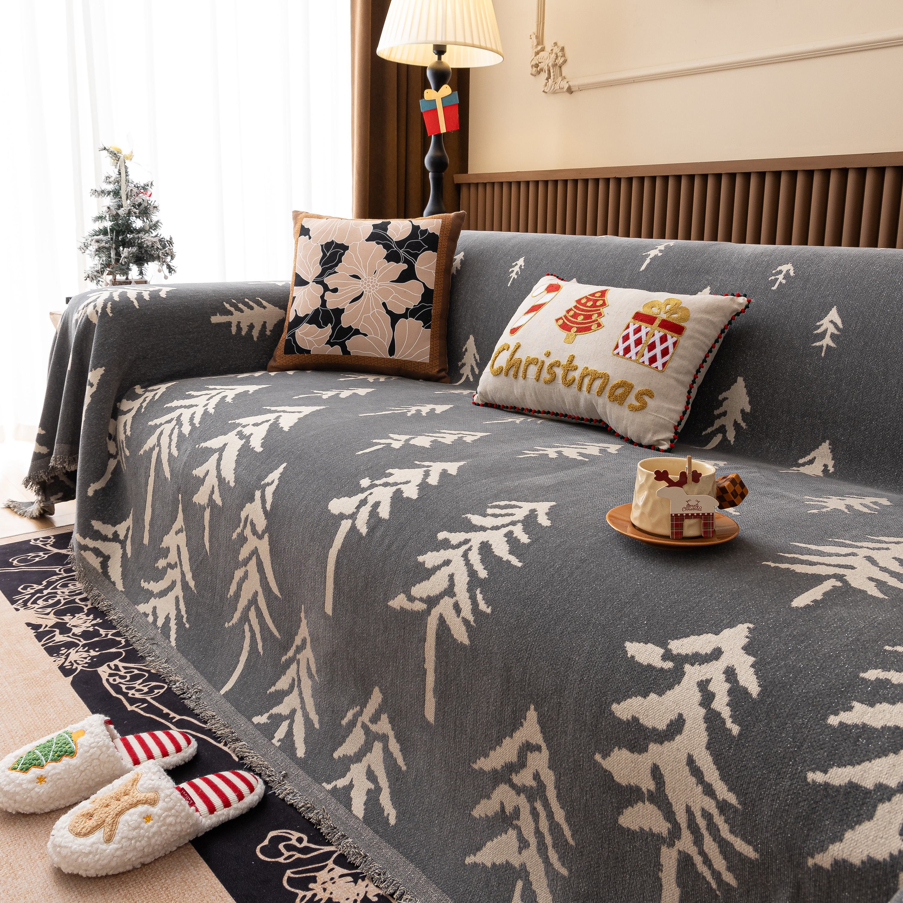 Modern Couch Covers for Couches Large Decorative Throw Blanket with Tassels for Couch