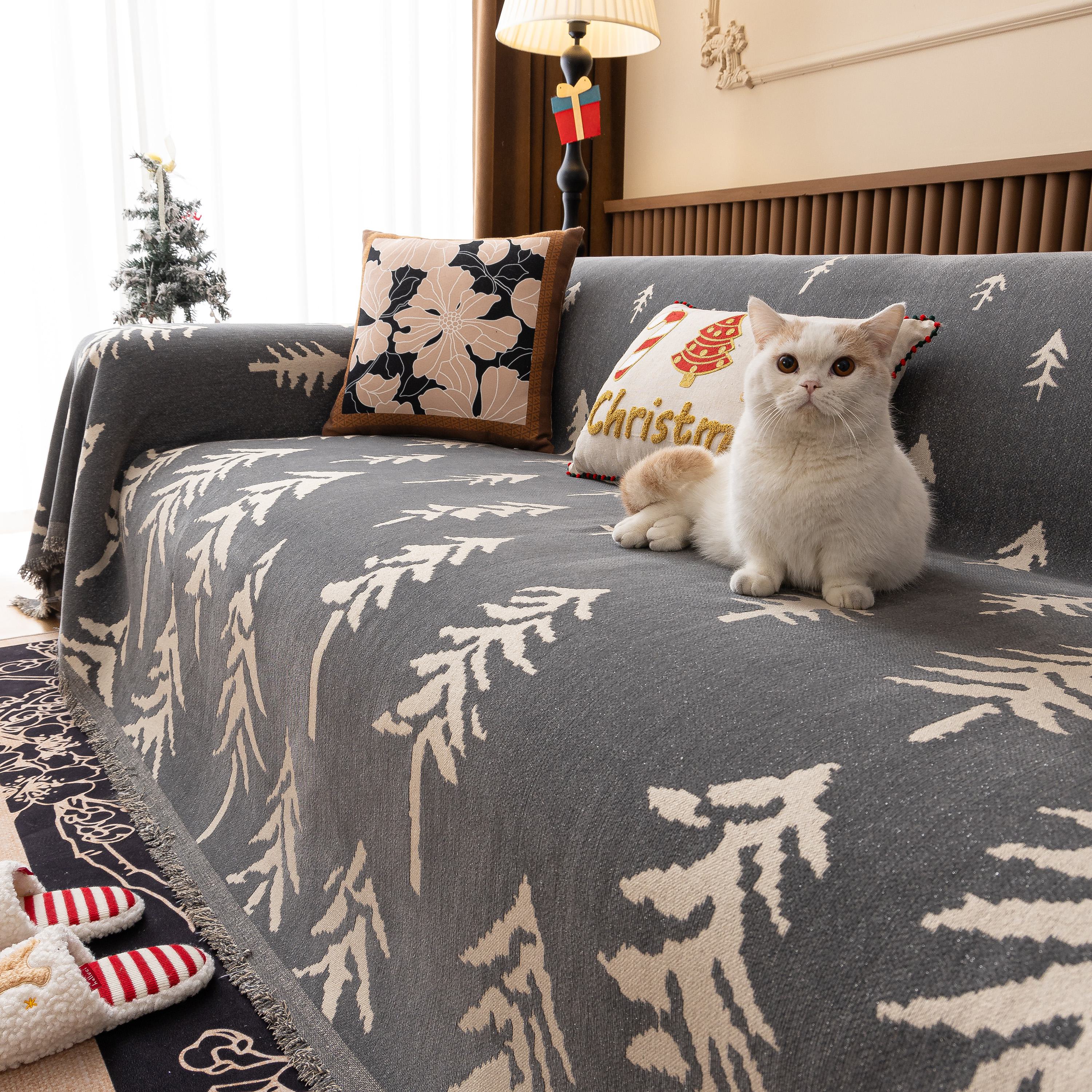 Modern Couch Covers for Couches Large Decorative Throw Blanket with Tassels for Couch
