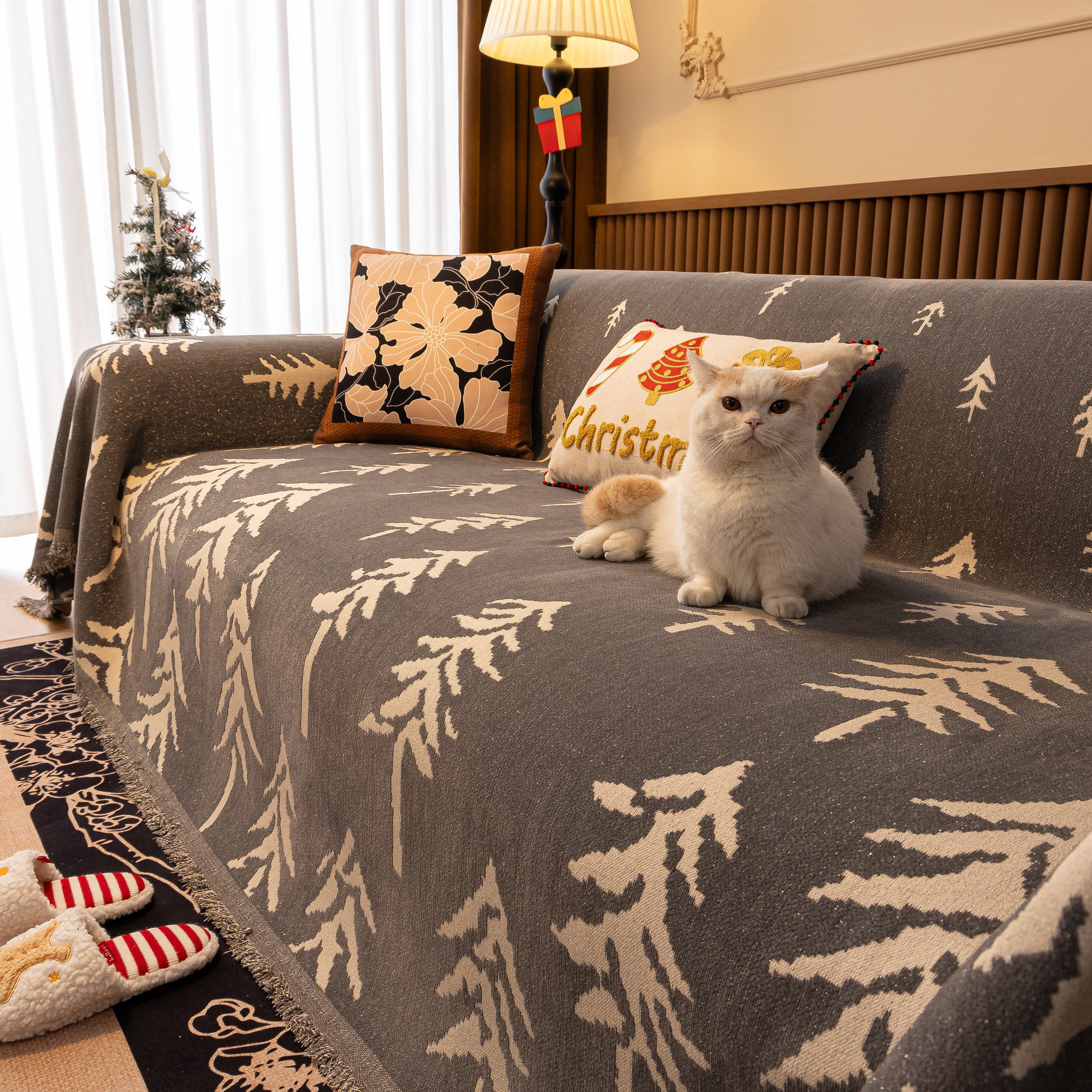 Modern Couch Covers for Couches Large Decorative Throw Blanket with Tassels for Couch