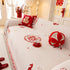 Chinese New Year Sofa Throw Cover Blanket, Decor Festive Red Fu Pattern Couch Cover