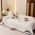 Plush Sherpa Fleece Sofa Cover with 3D Cable Knit Texture, Soft Cozy Throw Blanket
