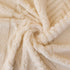 Plush Sherpa Fleece Sofa Cover with 3D Cable Knit Texture, Soft Cozy Throw Blanket