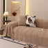 Plush Sherpa Fleece Sofa Cover with 3D Cable Knit Texture, Soft Cozy Throw Blanket