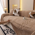 Plush Sherpa Fleece Sofa Cover with 3D Cable Knit Texture, Soft Cozy Throw Blanket