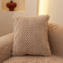 Plush Sherpa Fleece Sofa Cover with 3D Cable Knit Texture, Soft Cozy Throw Blanket