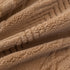 Plush Sherpa Fleece Sofa Cover with 3D Cable Knit Texture, Soft Cozy Throw Blanket