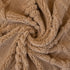 Plush Sherpa Fleece Sofa Cover with 3D Cable Knit Texture, Soft Cozy Throw Blanket