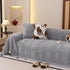 Plush Sherpa Fleece Sofa Cover with 3D Cable Knit Texture, Soft Cozy Throw Blanket