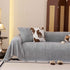 Plush Sherpa Fleece Sofa Cover with 3D Cable Knit Texture, Soft Cozy Throw Blanket