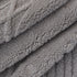 Plush Sherpa Fleece Sofa Cover with 3D Cable Knit Texture, Soft Cozy Throw Blanket