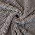 Plush Sherpa Fleece Sofa Cover with 3D Cable Knit Texture, Soft Cozy Throw Blanket