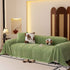 Plush Sherpa Fleece Sofa Cover with 3D Cable Knit Texture, Soft Cozy Throw Blanket