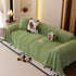 Plush Sherpa Fleece Sofa Cover with 3D Cable Knit Texture, Soft Cozy Throw Blanket
