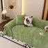 Plush Sherpa Fleece Sofa Cover with 3D Cable Knit Texture, Soft Cozy Throw Blanket