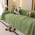 Plush Sherpa Fleece Sofa Cover with 3D Cable Knit Texture, Soft Cozy Throw Blanket