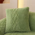 Plush Sherpa Fleece Sofa Cover with 3D Cable Knit Texture, Soft Cozy Throw Blanket