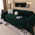 Solid Color Chenille Sofa Cover Blanket Furniture Covers for Sofas and Loveseats