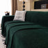 Solid Color Chenille Sofa Cover Blanket Furniture Covers for Sofas and Loveseats
