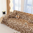 Plush Sherpa Sofa Throw Cover for Sectional, Jacquard Wave Throw Furniture Protector