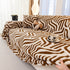 Plush Sherpa Sofa Throw Cover for Sectional, Jacquard Wave Throw Furniture Protector