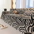 Plush Sherpa Sofa Throw Cover for Sectional, Jacquard Wave Throw Furniture Protector