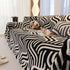 Plush Sherpa Sofa Throw Cover for Sectional, Jacquard Wave Throw Furniture Protector