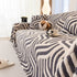 Plush Sherpa Sofa Throw Cover for Sectional, Jacquard Wave Throw Furniture Protector