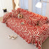 Plush Sherpa Sofa Throw Cover for Sectional, Jacquard Wave Throw Furniture Protector