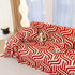Plush Sherpa Sofa Throw Cover for Sectional, Jacquard Wave Throw Furniture Protector
