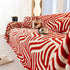 Plush Sherpa Sofa Throw Cover for Sectional, Jacquard Wave Throw Furniture Protector