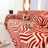 Plush Sherpa Sofa Throw Cover for Sectional, Jacquard Wave Throw Furniture Protector