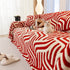 Plush Sherpa Sofa Throw Cover for Sectional, Jacquard Wave Throw Furniture Protector